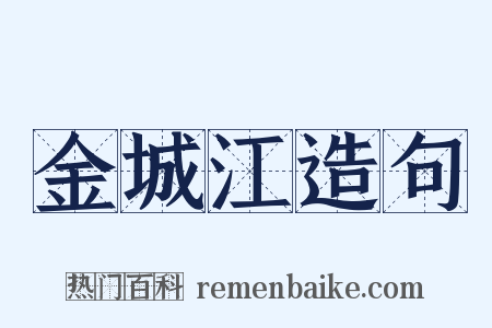 金城江造句是什么意思的图片
